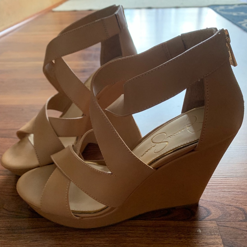 Jessica Simpson Beige Wedges!